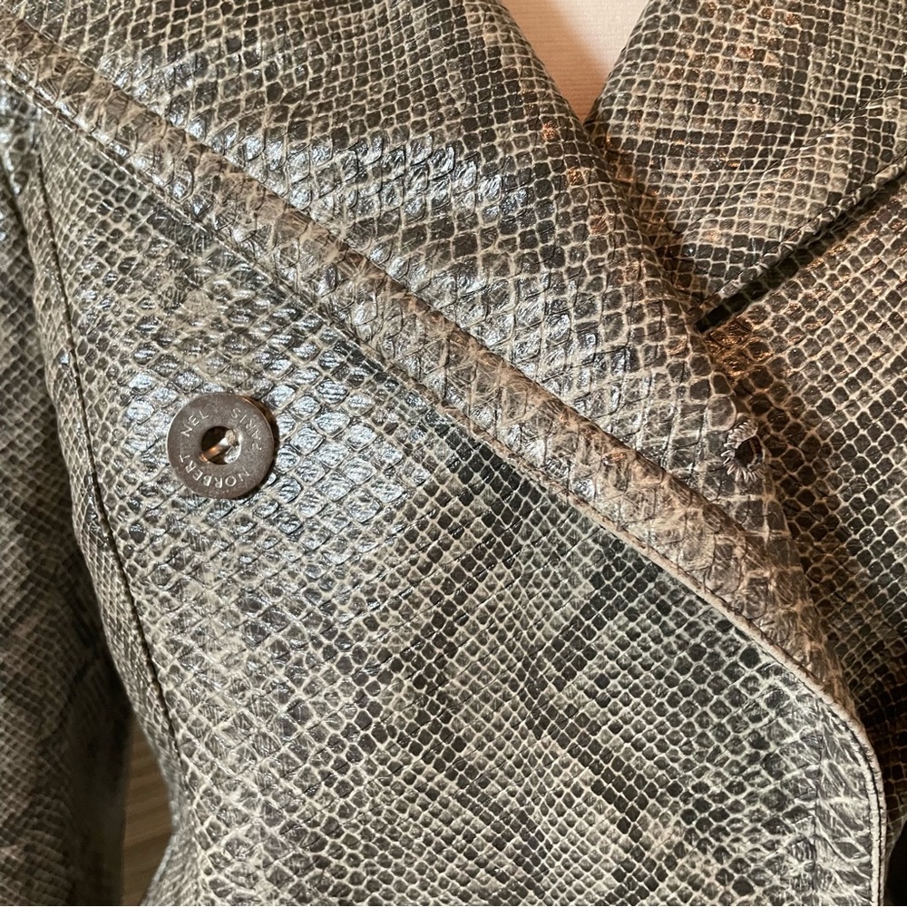 Vintage 1960s French Snakeskin Trench Jacket - Picture 3 of 6